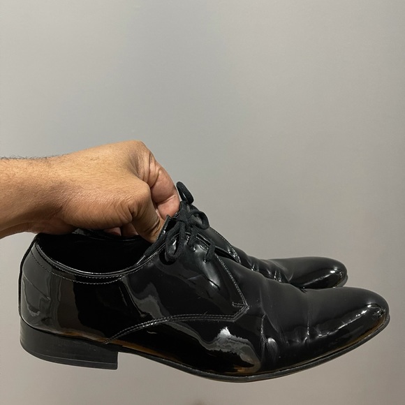 Glossy Patent Leather Zara Shoes Black Sz 9 (42) main image 4